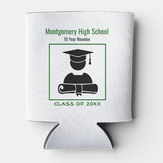 Klasse Wiedersehen Black Green Custom Memento Dosenkühler (Vorderseite)