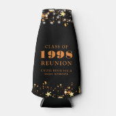 Klasse Wiedersehen Black Orange Stars Personalisie Flaschenkühler (Vorderseite)