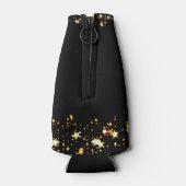 Klasse Wiedersehen Black Orange Stars Personalisie Flaschenkühler (Rückseite)