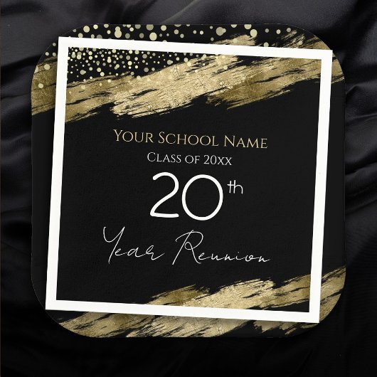 Klasse Wiedersehen Black und Gold Serviette