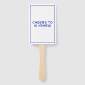 Klasse Wiedersehen Blue White Custom Fächer (Rückseite)