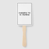 Klasse Wiedersehen Elegant Schwarz-weiß Custom Fächer (Rückseite)