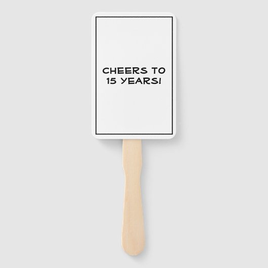 Klasse Wiedersehen Elegant Schwarz-weiß Custom Fächer (Rückseite)