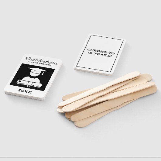 Klasse Wiedersehen Elegant Schwarz-weiß Custom Fächer (Non-assembled)