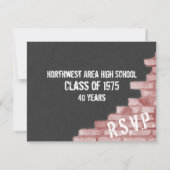 Klasse Wiedersehen Graffiti Response Card Einladung (Rückseite)