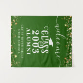 Klasse Wiedersehen Green Welcome Class Year Alumni Wandteppich (Vorderseite (Horizontal))