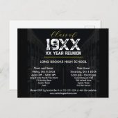 Klasse Wiedersehen jedes Jahr elegant schwarz Postkarte (Vorne/Hinten)