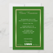 Klasse Wiedersehen jedes Jahr grün Einladung (Vorderseite)