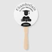 Klasse Wiedersehen Klasse Schwarz-weiß Custom Fächer (Vorderseite)