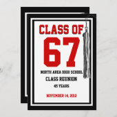 Klasse Wiedersehen mit veränderbaren Farben Einladung (Vorne/Hinten)