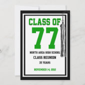 Klasse Wiedersehen mit veränderbaren Farben Einladung (Vorderseite)