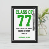 Klasse Wiedersehen mit veränderbaren Farben Einladung (Stehend Vorderseite)