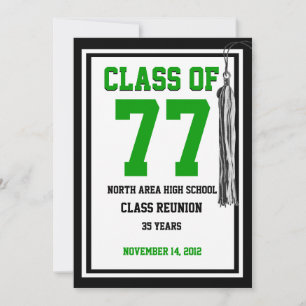 Klasse Wiedersehen mit veränderbaren Farben Einladung