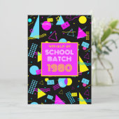 Klasse Wiedersehen Retro School 80er Jahre Stil Einladung (Stehend Vorderseite)