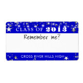 Klasse Wiedersehen Royal Blue Silver Name Tag (Vorne)