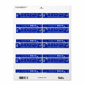Klasse Wiedersehen Royal Blue Stars Name Tag (Vorne)