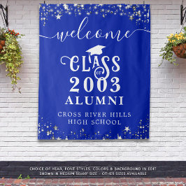 Klasse Wiedersehen Royal Blue Welcome Class Year A Wandteppich