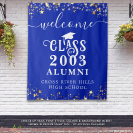 Klasse Wiedersehen Royal Blue Welcome Class Year A Wandteppich