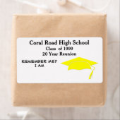 Klasse Wiedersehen Schwarz-Gelb-Papiernamenstempel (Insitu)