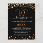 Klasse Wiedersehen Schwarz-Orange-Leuchten jedes J Postkarte (Vorderseite)