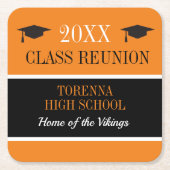 Klasse Wiedersehen! STELLEN SIE IHRE Wiedersehen-U Rechteckiger Pappuntersetzer (Vorderseite)