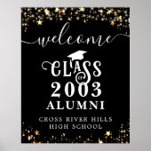 Klasse Wiedersehen Welcome Class Year Alumni Typog Poster (Vorne)