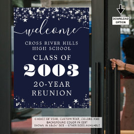 Klasse Wiedersehen Year Welcome Navy Blue Silver S Poster