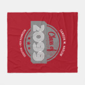 Klasse YY Absolventenname Rot Fleecedecke (Vorderseite (Horizontal))
