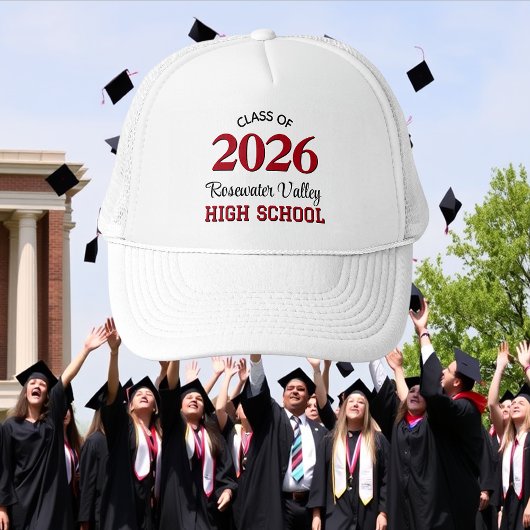 Klasse YY School Colors Red Black Truckerkappe