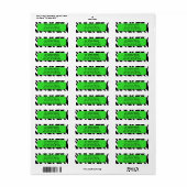 Klasse Zebra Print Lime Green Address Labels (Vorne)