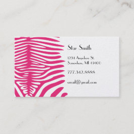 Klasse Zebra Skin auf jeder Farbkarte Fuchsia Visitenkarte