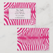Klasse Zebra Skin auf jeder Farbkarte Honigsauckch Visitenkarte (Vorne/Hinten)