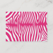 Klasse Zebra Skin auf jeder Farbkarte Honigsauckch Visitenkarte (Rückseite)