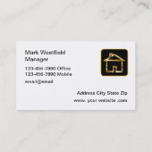 Klasse Zuhause Builder Visitenkarte (Rückseite)