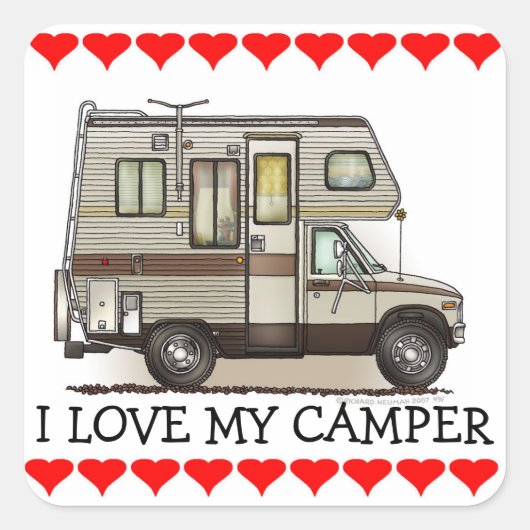 KlasseC Camper RV-Magnete Quadratischer Aufkleber (Vorderseite)