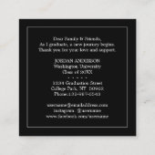 Klassen-Abschluss-Einsatz-Mitteilungs-moderne Telefonnummerkarte (Rückseite)