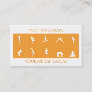 Klassen-Durchlauf der Yoga-Visitenkarte-10 Treuekarte