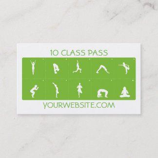 Klassen-Durchlauf der Yoga-Visitenkarte-10 Treuekarte