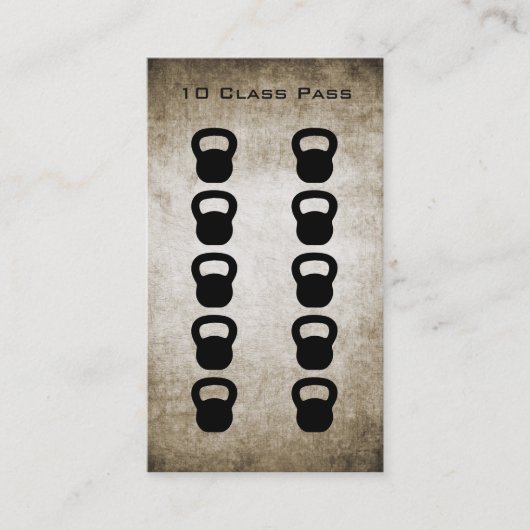 Klassen-Durchlauf-Karte der Fitness-10 Treuekarte (Vorderseite)