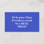 Klassen-Präsident Visitenkarten Visitenkarte (Rückseite)