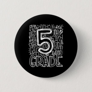 Klassen Typography Team Lehrer der fünften Klasse Button