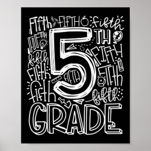 Klassen Typography Team Lehrer der fünften Klasse Poster