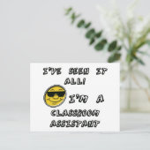 Klassenassistent Postkarte (Stehend Vorderseite)