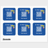 Klassenbelieferungsliste QR Code-Affe Quadratischer Aufkleber (Blatt)