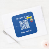 Klassenbelieferungsliste QR Code-Affe Quadratischer Aufkleber (Umschlag)