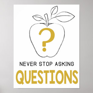 Klassendekoration, Frag Fragen niemals unterschrei Poster