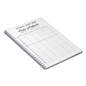 Klassenfahrplan für das Semester - Schwarzweiß Notizblock (Rechte Seite)