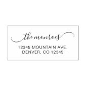 Klassengekrönte Swash-Unterschrift Familienname Permastempel (Design)