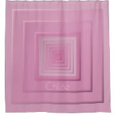 Klassengeometrische Quadrate Duschvorhang (Vorderseite)