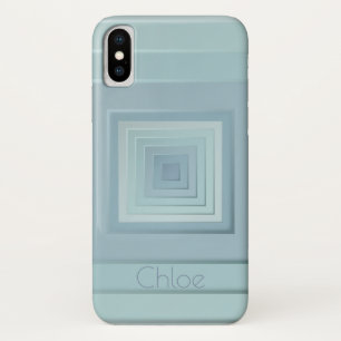Klassengeometrische Quadrate (leichte Blues) Case-Mate iPhone Hülle